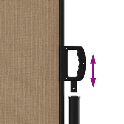 vidaXL Store latéral rétractable taupe 220x1200 cm
