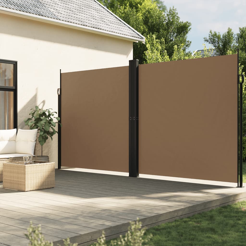 vidaXL Store latéral rétractable taupe 220x1200 cm