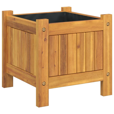vidaXL Pflanzkübel mit Einlage 31x31x30 cm Massivholz Akazie