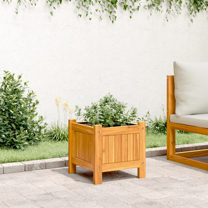vidaXL Pflanzkübel mit Einlage 31x31x30 cm Massivholz Akazie