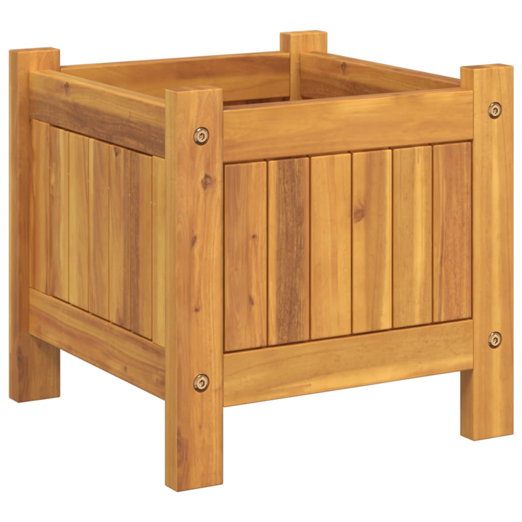 vidaXL Pflanzkübel mit Einlage 31x31x30 cm Massivholz Akazie