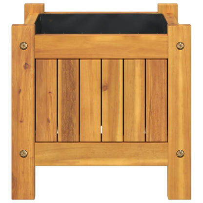 vidaXL Pflanzkübel mit Einlage 31x31x30 cm Massivholz Akazie