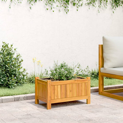 vidaXL Pflanzkübel mit Einlage 54x31x30 cm Massivholz Akazie