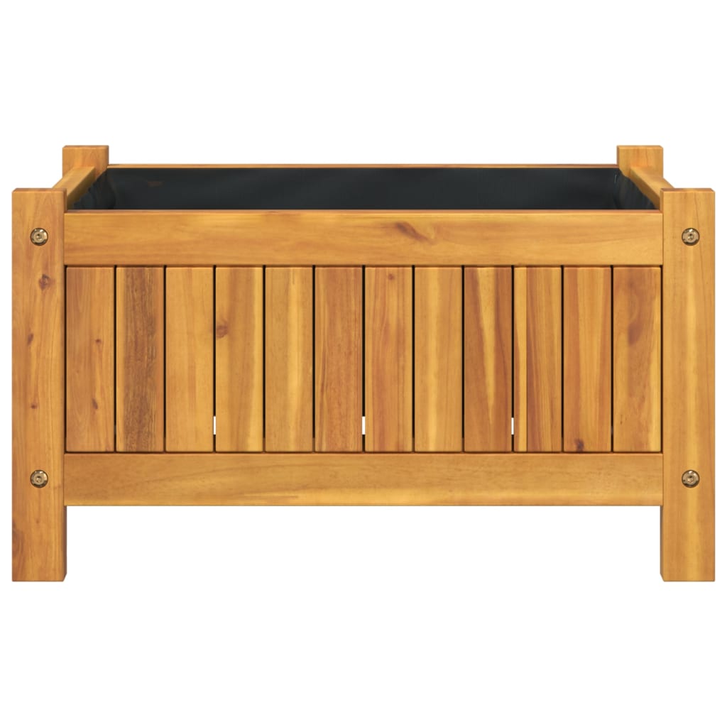 vidaXL Pflanzkübel mit Einlage 54x31x30 cm Massivholz Akazie