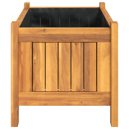 vidaXL Pflanzkübel mit Einlage 54x31x30 cm Massivholz Akazie