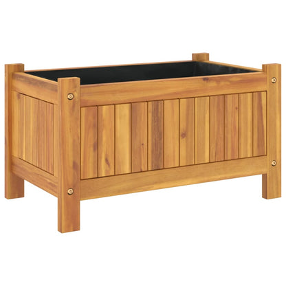 vidaXL Pflanzkübel mit Einlage 54x31x30 cm Massivholz Akazie