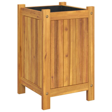 vidaXL Pflanzkübel mit Einlage 31x31x50 cm Massivholz Akazie