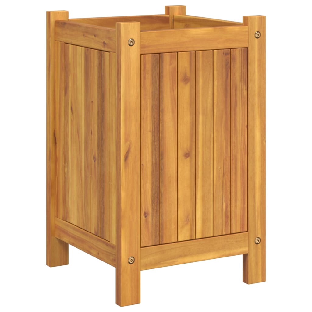 vidaXL Pflanzkübel mit Einlage 31x31x50 cm Massivholz Akazie