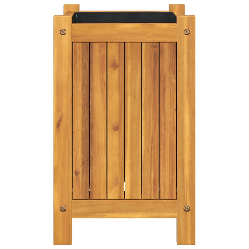 vidaXL Pflanzkübel mit Einlage 31x31x50 cm Massivholz Akazie