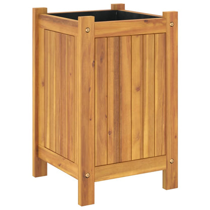 vidaXL Pflanzkübel mit Einlage 31x31x50 cm Massivholz Akazie