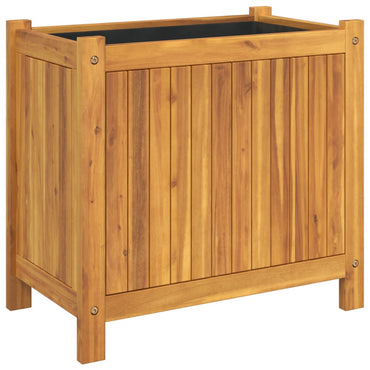 vidaXL Pflanzkübel mit Einlage 54x31x50 cm Massivholz Akazie