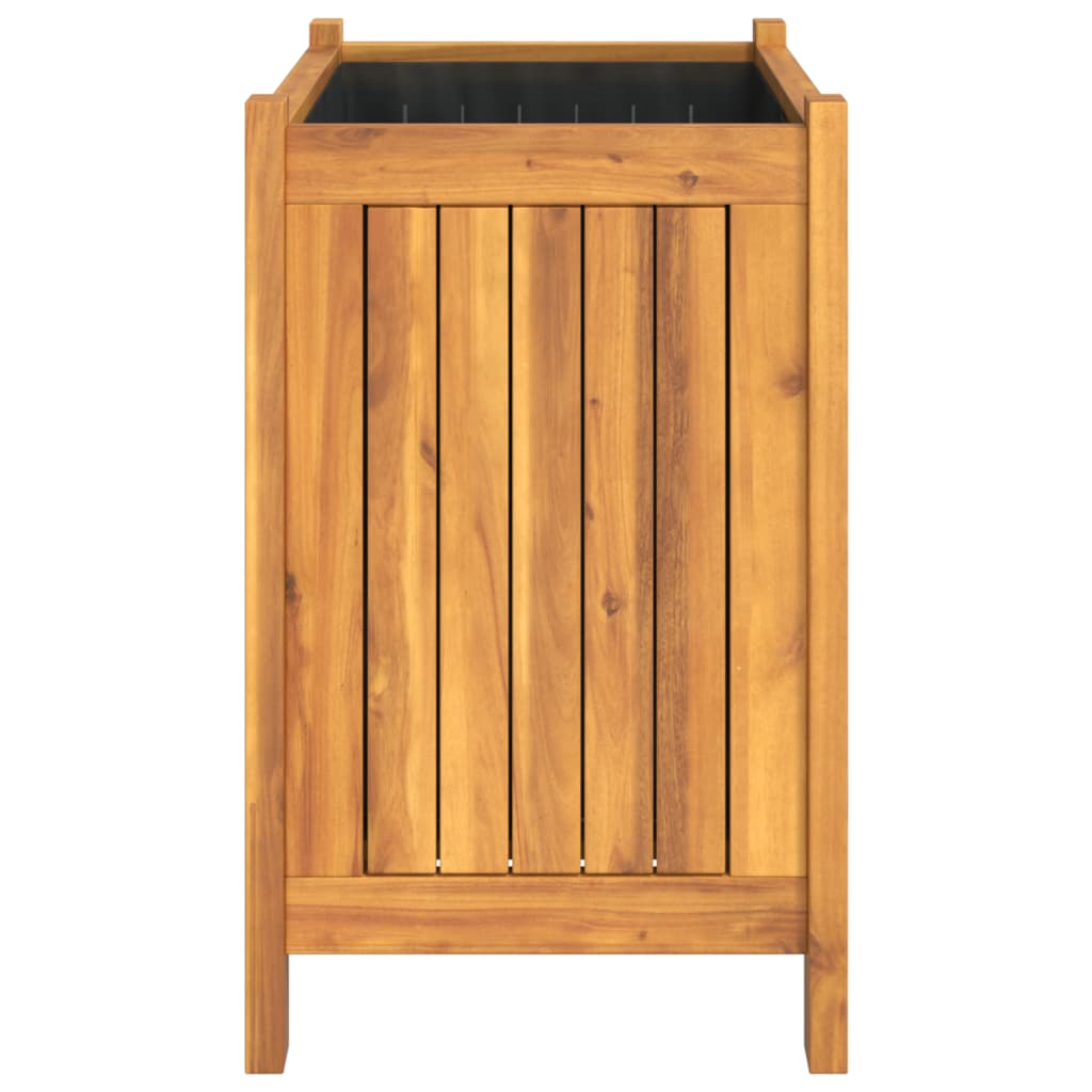 vidaXL Pflanzkübel mit Einlage 54x31x50 cm Massivholz Akazie