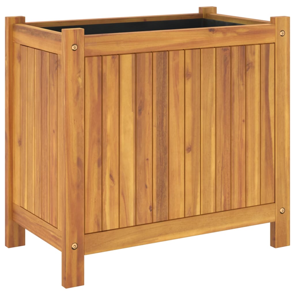 vidaXL Pflanzkübel mit Einlage 54x31x50 cm Massivholz Akazie