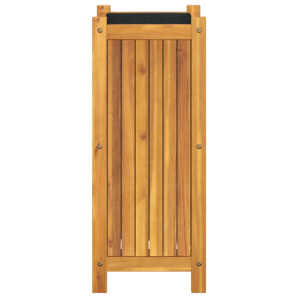 vidaXL Pflanzkübel mit Einlage 31x31x75 cm Massivholz Akazie