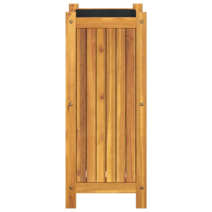 vidaXL Pflanzkübel mit Einlage 31x31x75 cm Massivholz Akazie
