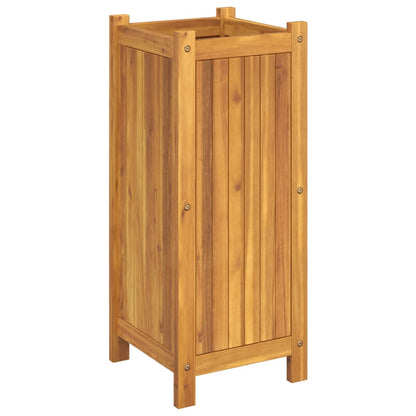 vidaXL Pflanzkübel mit Einlage 31x31x75 cm Massivholz Akazie