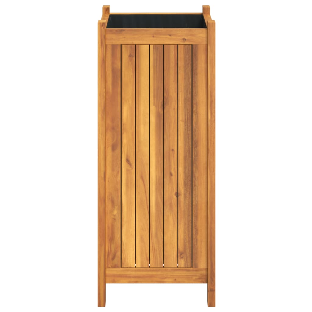 vidaXL Pflanzkübel mit Einlage 31x31x75 cm Massivholz Akazie