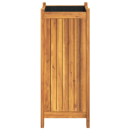 vidaXL Pflanzkübel mit Einlage 31x31x75 cm Massivholz Akazie
