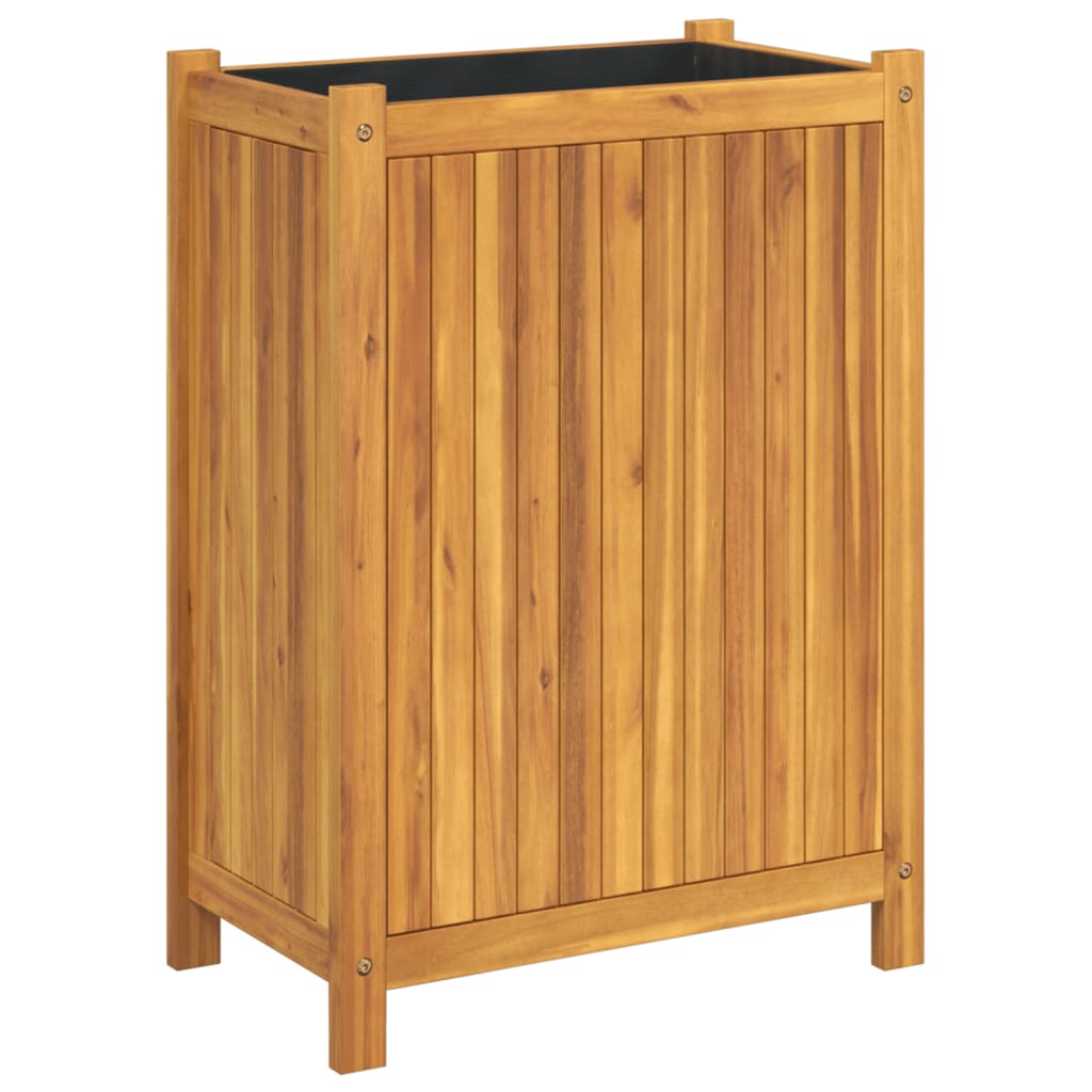 vidaXL Pflanzkübel mit Einlage 54x31x75 cm Massivholz Akazie