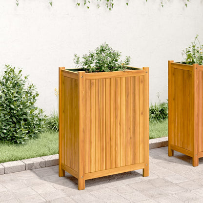 vidaXL Pflanzkübel mit Einlage 54x31x75 cm Massivholz Akazie