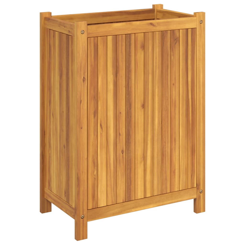 vidaXL Pflanzkübel mit Einlage 54x31x75 cm Massivholz Akazie