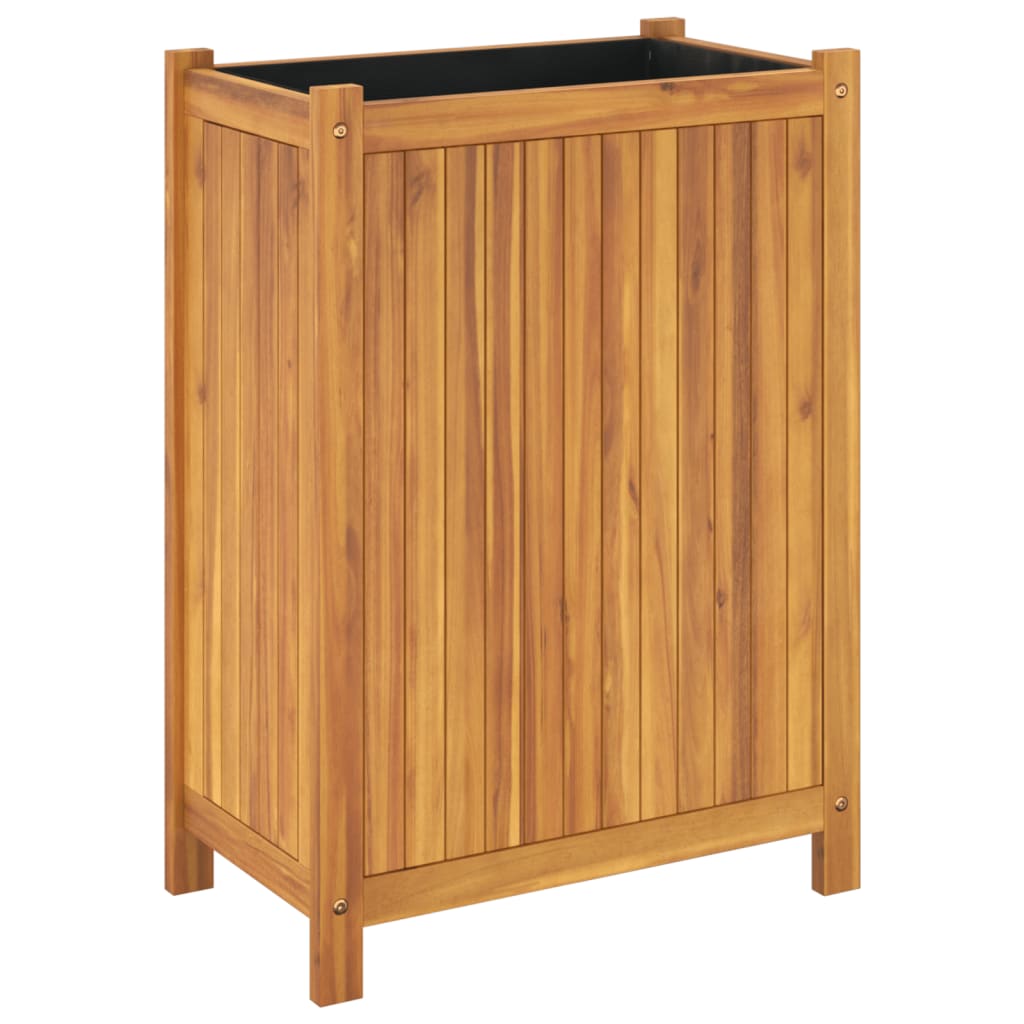 vidaXL Pflanzkübel mit Einlage 54x31x75 cm Massivholz Akazie