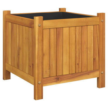 vidaXL Pflanzkübel mit Einlage 42x42x40 cm Massivholz Akazie