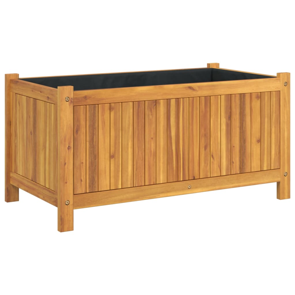 vidaXL Pflanzkübel mit Einlage 80x42x40 cm Massivholz Akazie