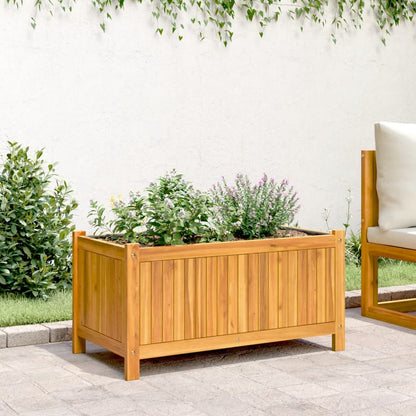 vidaXL Pflanzkübel mit Einlage 80x42x40 cm Massivholz Akazie