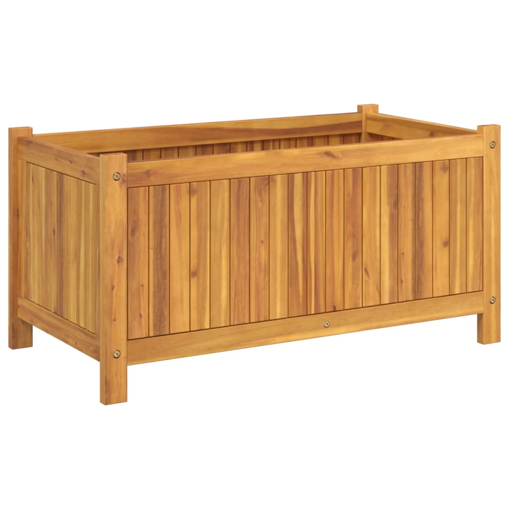 vidaXL Pflanzkübel mit Einlage 80x42x40 cm Massivholz Akazie