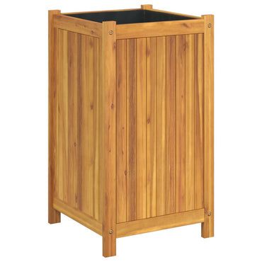 vidaXL Pflanzkübel mit Einlage 42x42x75 cm Massivholz Akazie