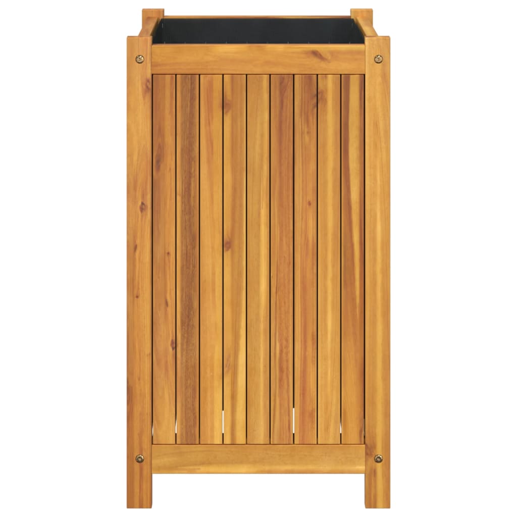 vidaXL Pflanzkübel mit Einlage 42x42x75 cm Massivholz Akazie