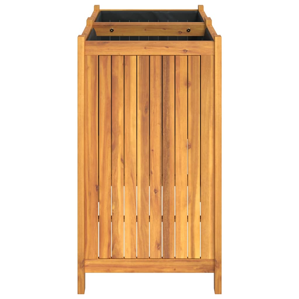 vidaXL Pflanzkübel mit Einlage 84x42x75 cm Massivholz Akazie