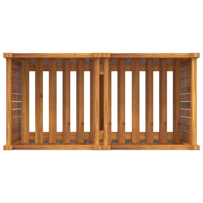 vidaXL Pflanzkübel mit Einlage 84x42x75 cm Massivholz Akazie