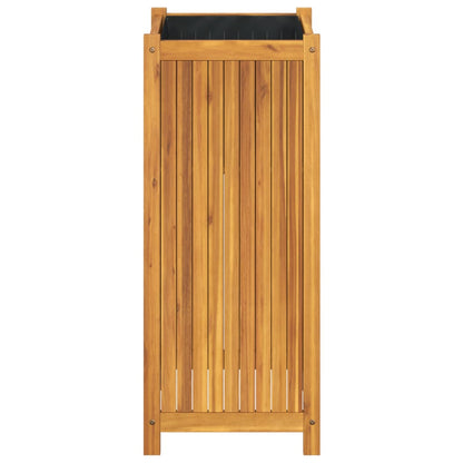 vidaXL Pflanzkübel mit Einlage 42x42x100 cm Massivholz Akazie