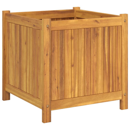 vidaXL Pflanzkübel mit Einlage 50x50x50 cm Massivholz Akazie
