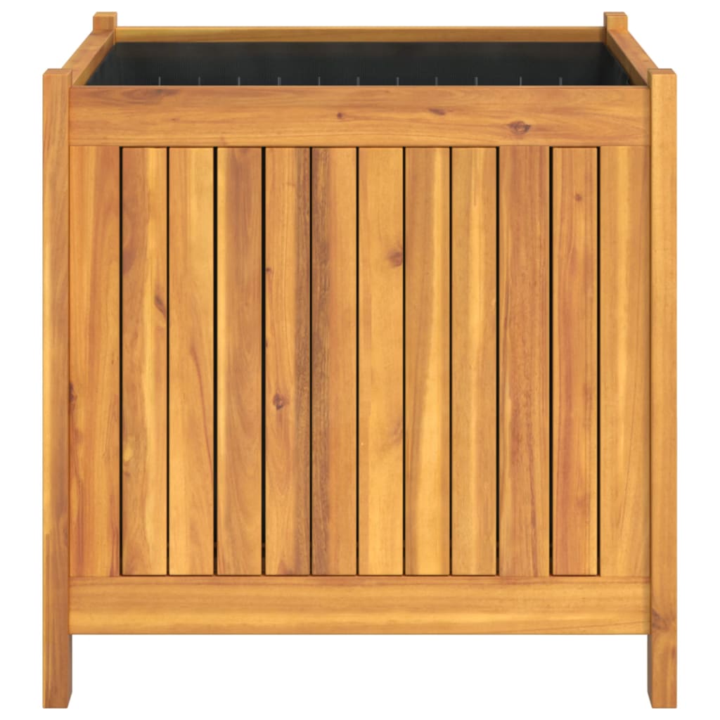 vidaXL Pflanzkübel mit Einlage 50x50x50 cm Massivholz Akazie
