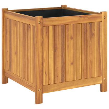 vidaXL Pflanzkübel mit Einlage 50x50x50 cm Massivholz Akazie