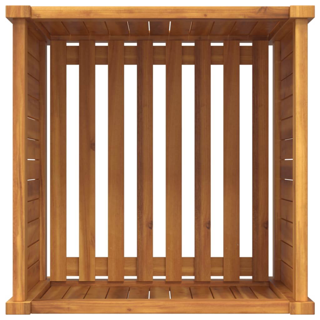 vidaXL Pflanzkübel mit Einlage 50x50x50 cm Massivholz Akazie