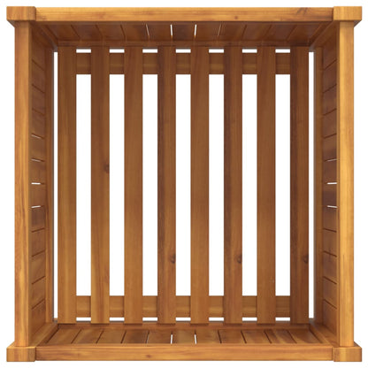vidaXL Pflanzkübel mit Einlage 50x50x50 cm Massivholz Akazie