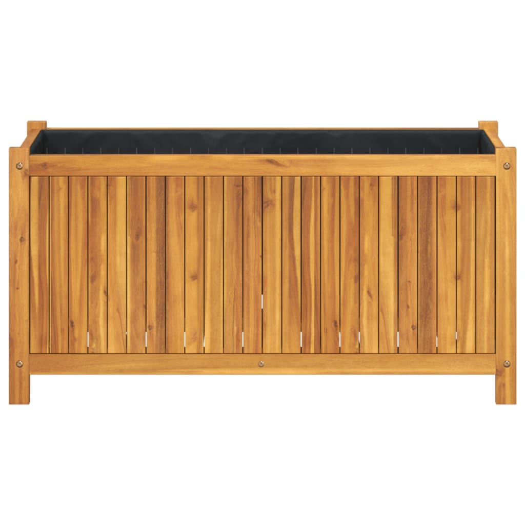 vidaXL Pflanzkübel mit Einlage 99,5x38x50 cm Massivholz Akazie