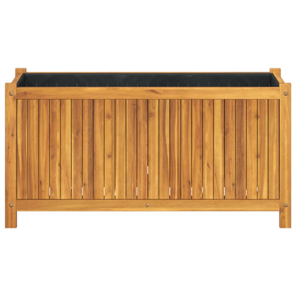 vidaXL Pflanzkübel mit Einlage 99,5x38x50 cm Massivholz Akazie
