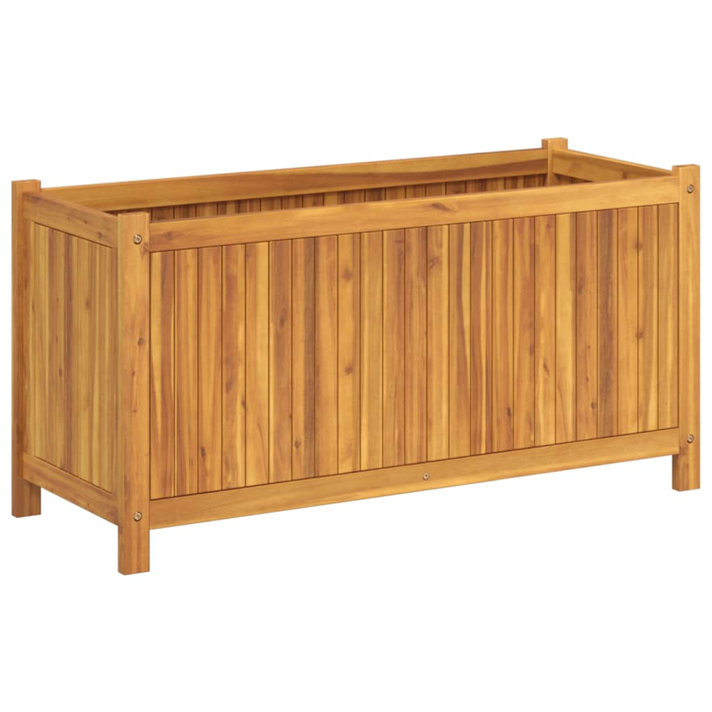 vidaXL Pflanzkübel mit Einlage 99,5x38x50 cm Massivholz Akazie