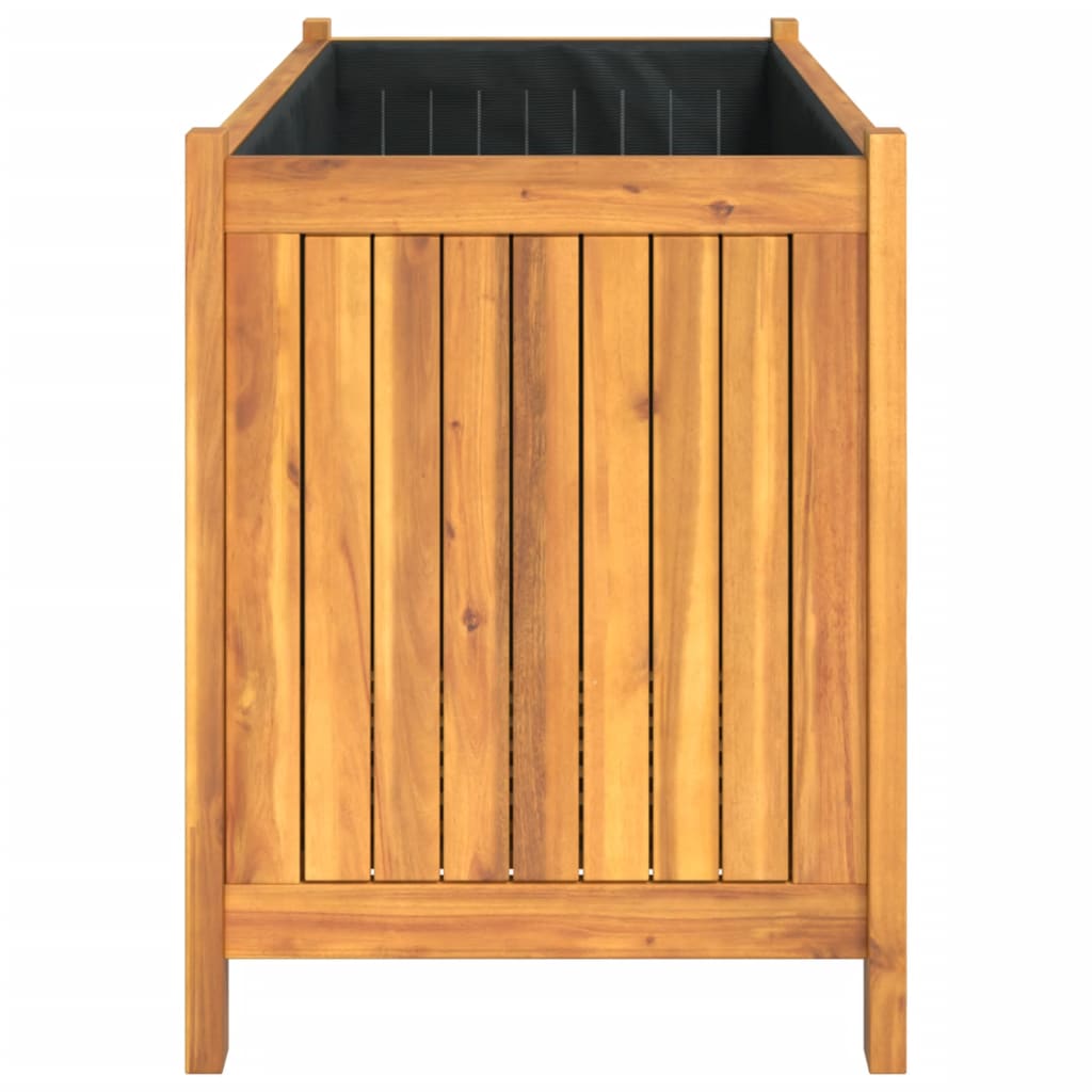 vidaXL Pflanzkübel mit Einlage 99,5x38x50 cm Massivholz Akazie