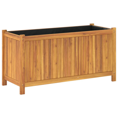 vidaXL Pflanzkübel mit Einlage 99,5x38x50 cm Massivholz Akazie