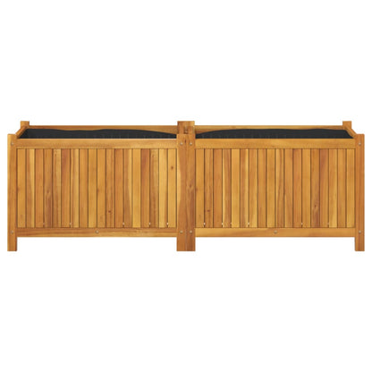 vidaXL Pflanzkübel mit Einlage 153x38,5x50 cm Massivholz Akazie