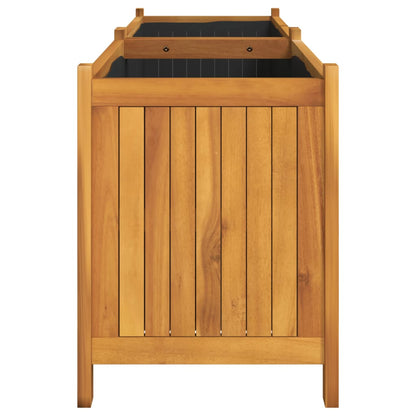 vidaXL Pflanzkübel mit Einlage 153x38,5x50 cm Massivholz Akazie