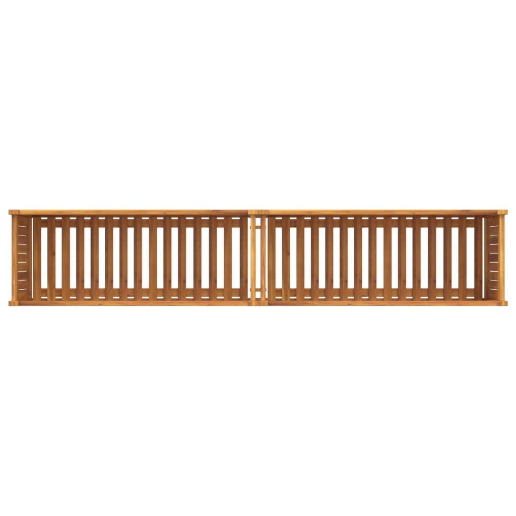 vidaXL Pflanzkübel mit Einlage 199x38,5x50 cm Massivholz Akazie