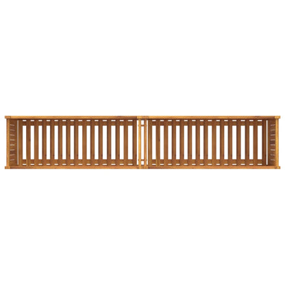 vidaXL Pflanzkübel mit Einlage 199x38,5x50 cm Massivholz Akazie
