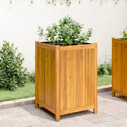 vidaXL Pflanzkübel mit Einlage 50x50x75 cm Massivholz Akazie